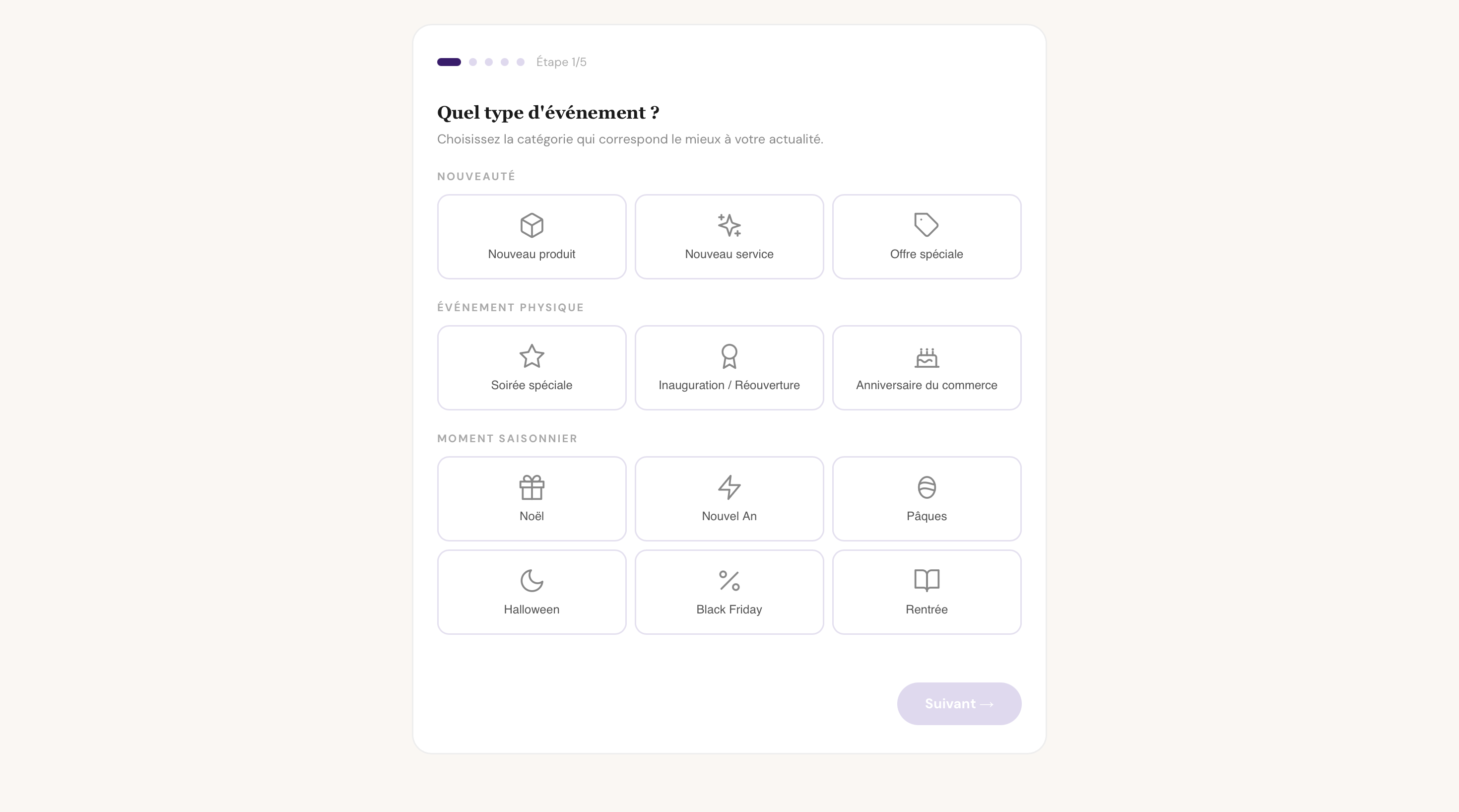 Dashboard événements Feedavis